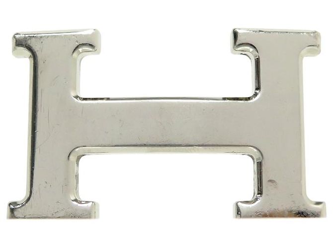Hermès HEBILLA DE CINTURÓN HERMES H DE ACERO PALADIO PULIDO PLATA 32 CINTURÓN HEBILLA MM