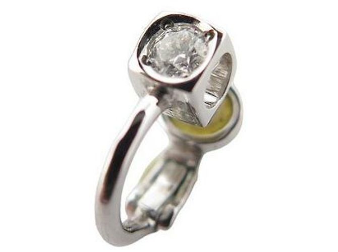 NUOVO DINH VAN LE CUBE ORECCHINO A CLIP CON DIAMANTI E ORO BIANCO