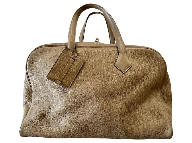 Hermès Bolsa de viagem Victoria Bege