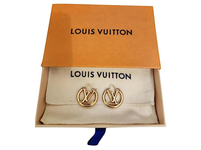 Louis Vuitton Hoop Louise Gold Earrings BRAND NEW AUTHENTIC