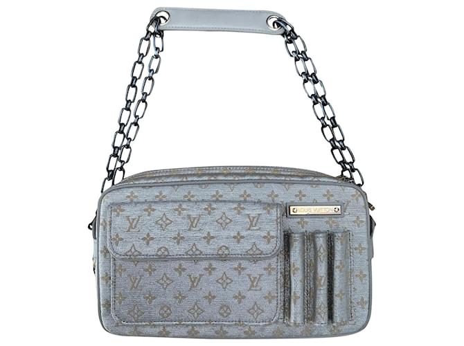 Louis Vuitton Handbags Silvery Grey Cloth  ref.802295