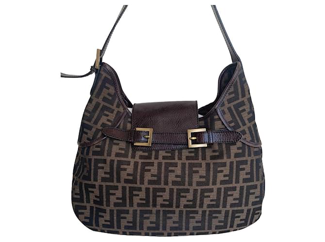 Fendi Handbags Brown Cloth  ref.802296
