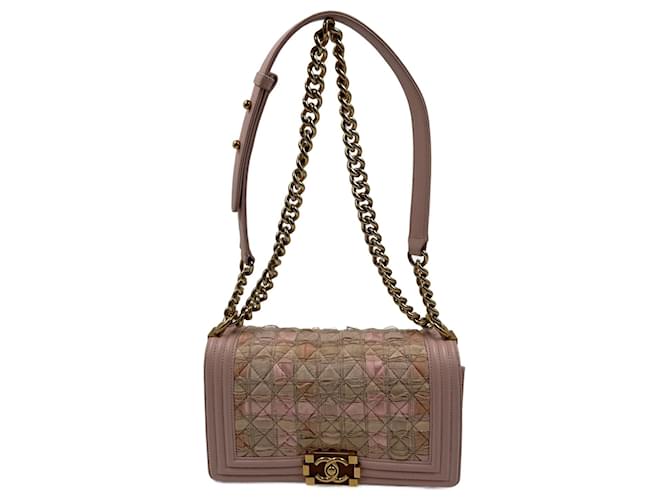 Pink Leather Chanel Boy Bag  ref.802438
