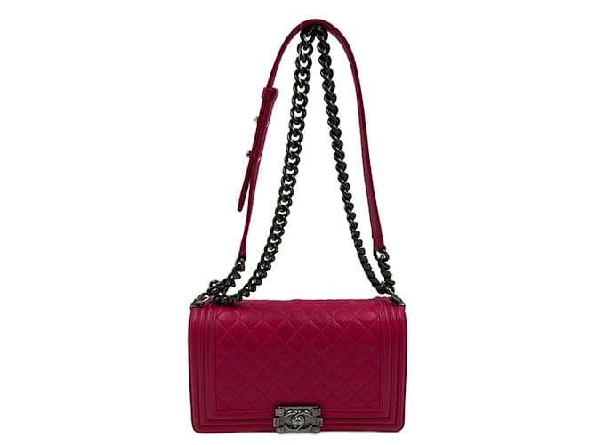 Pink Leather Chanel Boy Bag  ref.802439