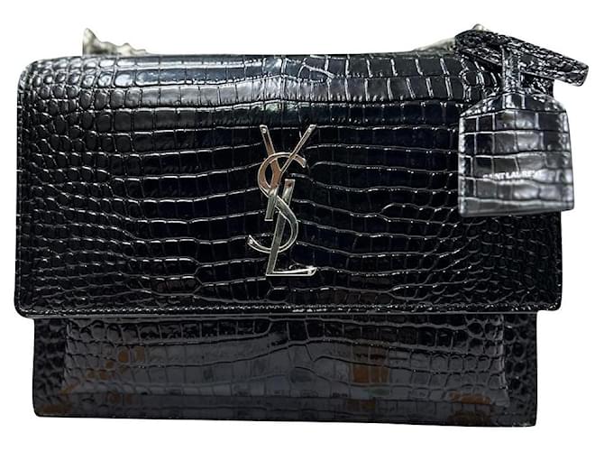Sunset Saint Laurent Handbags Black Leather  ref.802639