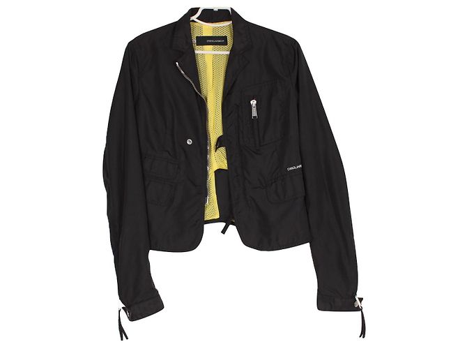 Giacca nera Dsquared2 in poliammide Nero