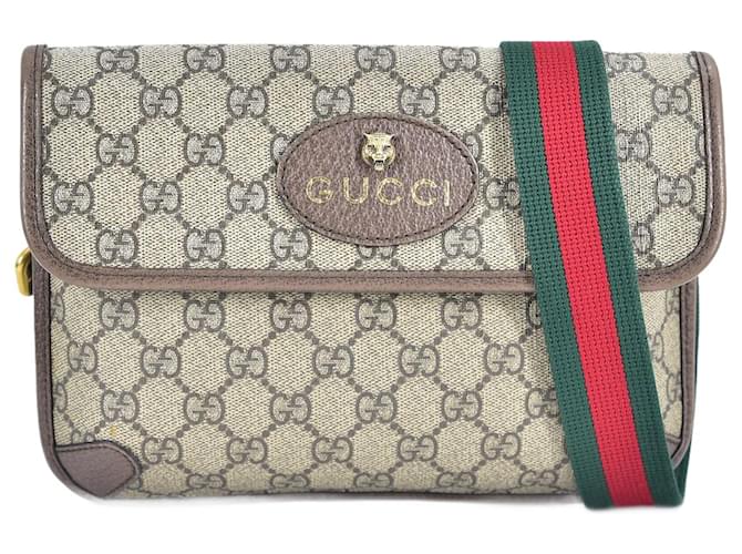 Gucci Rinonera GG Supreme Neo Vintage 493930 Castano Lienzo ref.802855 Joli Closet