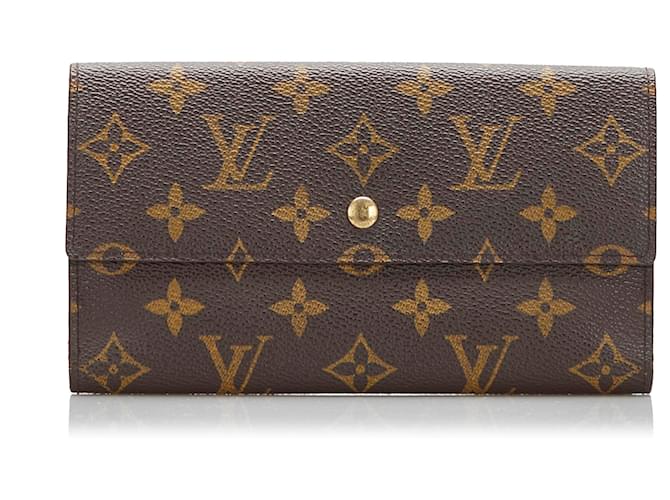 Louis Vuitton Monogram Portofeuille Sarah Long Wallet M61723 Brown Cloth  ref.991870 - Joli Closet