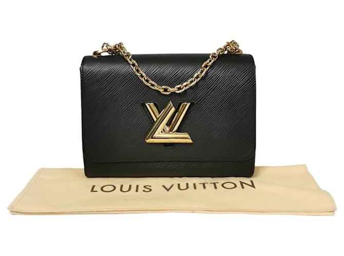 Louis Vuitton Twist MM Black Epi Gold Leather ref.803127 - Joli Closet