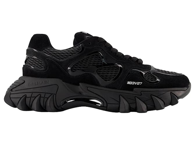 B-East Sneakers - Balmain - Multi - Suede Black  ref.803182