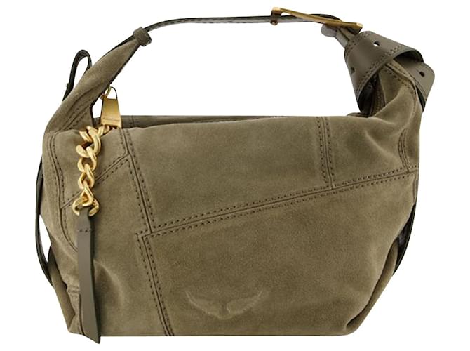 Hobo Bag Handtasche GrÃ¼n Wildleder Schultertasche Wildleder