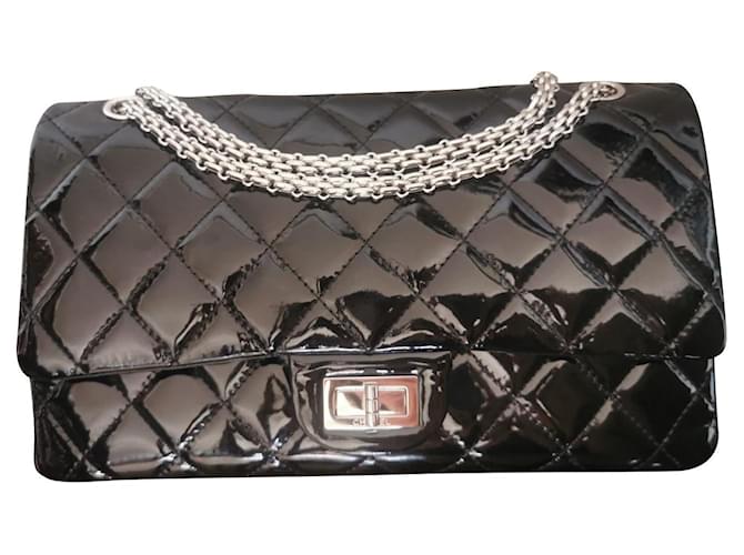 Bolsa de Chanel 2.55 Negro Cuero  ref.803839