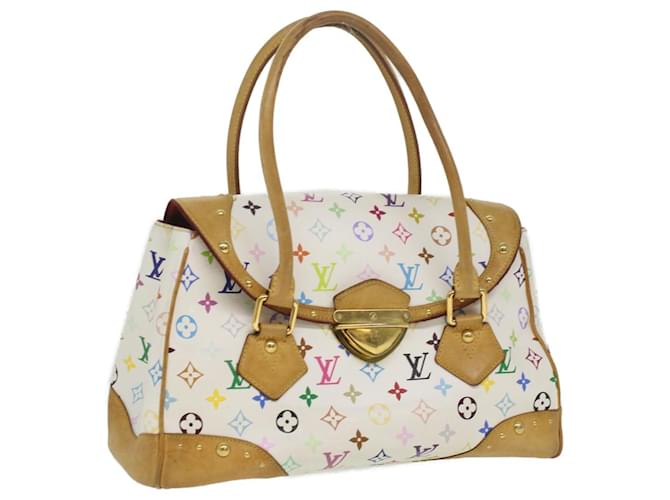 LOUIS VUITTON Monogram Multicolor Beverly GM Handtasche Weiß M40201 LV Auth 36360  ref.803990