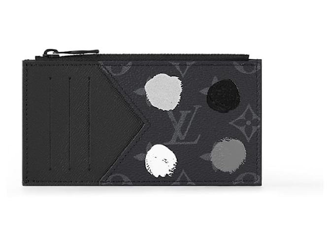 Louis Vuitton LV Coin Card Holder Kusama Black  ref.804157