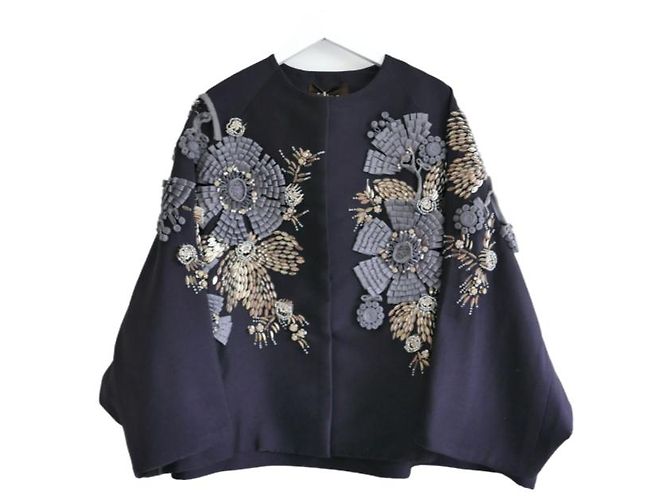 Biyan Kinara embellished jacket Navy blue Dark purple