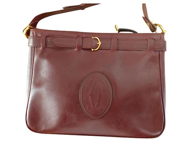 Cartier Handbags Dark red Leather  ref.804391