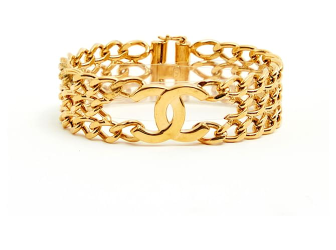 Chanel 97P GOLDEN CHAIN 3 ROWS Metal  ref.804399