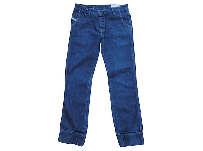 jeans Diesel modèle Joyze taille 34 Coton Elasthane Bleu  ref.804402