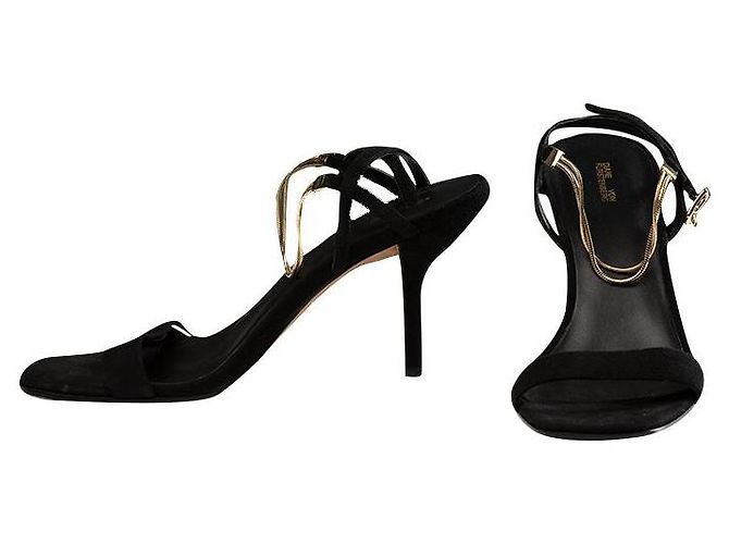 Sandali Diane Von Furstenberg in pelle nera Nero