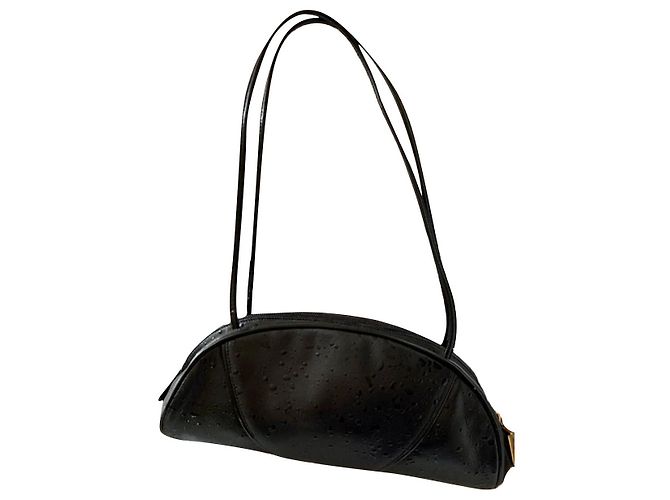 Bolso Christian Dior de charol negro