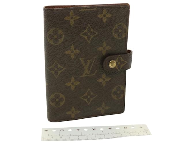 LOUIS VUITTON Monogram Agenda PM Day Planner Cover R20005 LV Auth