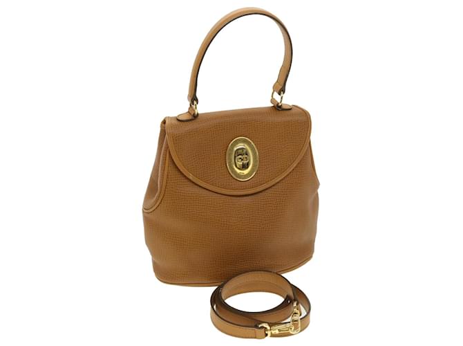 Christian Dior Hand Bag Leather 2Way Brown Auth am3766  ref.804758