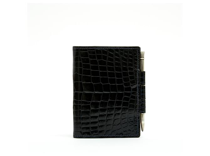 Hermès EXOTIC CALENDAR COVER PM Navy blue Exotic leather  ref.804800