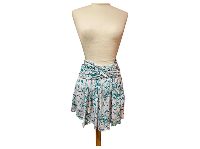 Isabel Marant Etoile Skirts White Green Viscose  ref.804807