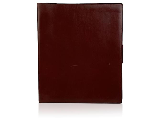 Gucci Vintage Burgundy Leather 5 Ring 1976 Agenda Dark red  ref.804971