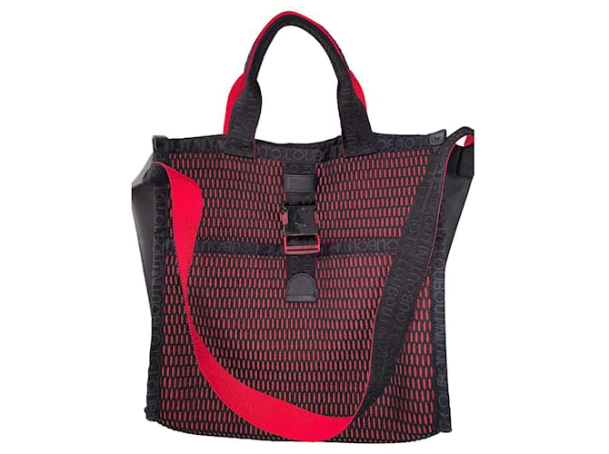 Christian Louboutin Totes Black Red Synthetic  ref.804972