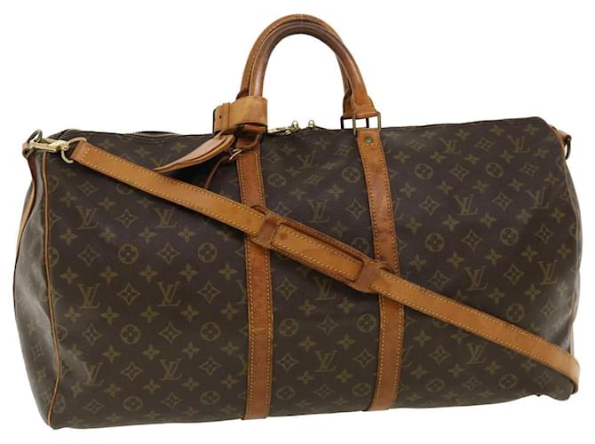 Louis Vuitton Monogram Keepall Bandouliere 55 Boston Bag M41414 LV Auth bs4003 Cloth  ref.805403
