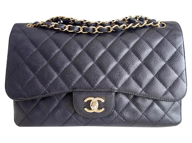 Timeless GM CLASSIC CHANEL BAG Black Leather  ref.805530