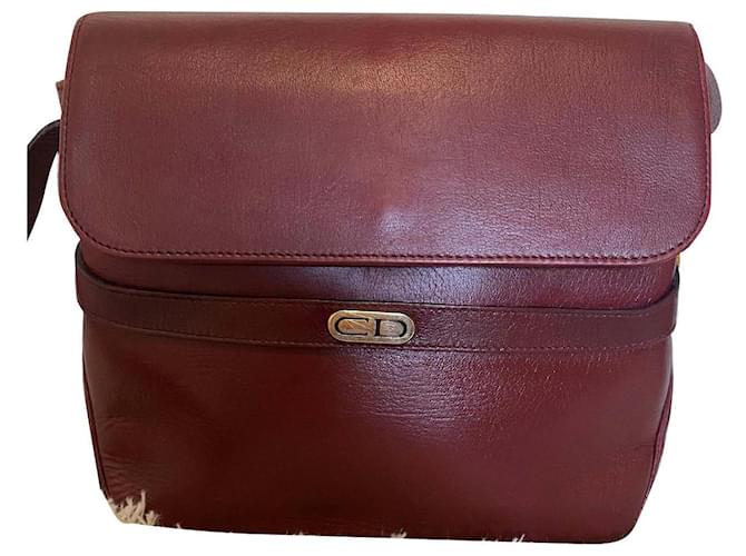 Dior Handbags Dark red Leather  ref.805532