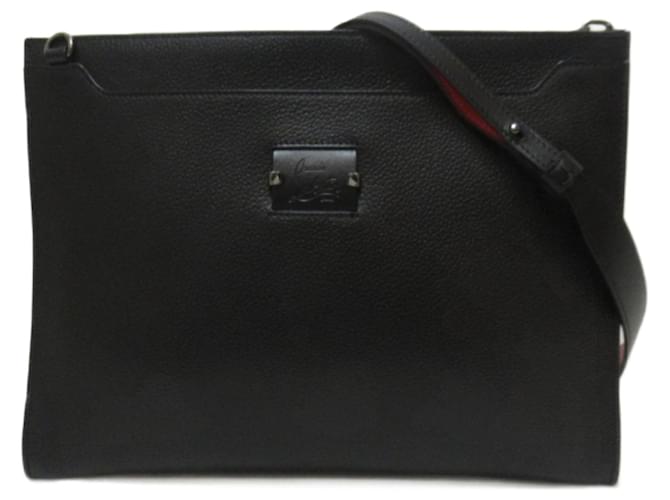 Christian Louboutin Sky Pouch Black Leather  ref.805579