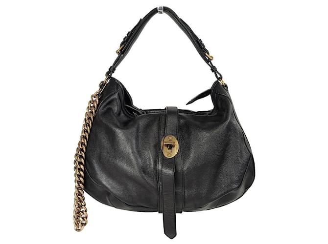 Burberry high quality Black Leather Shoulder Purse