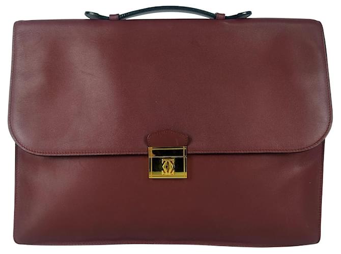 Bolso maletín de cuero Cartier  ref.805606