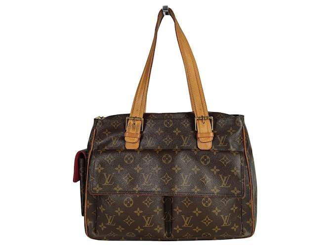 Louis Vuitton Women's Monogram Coated Canvas Double Top Handle Bag