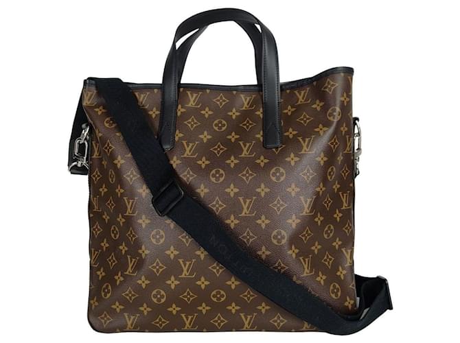 Detachable Louis Vuitton monogram shoulder strap Brown Cloth ref