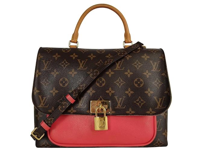 Borsa Louis Vuitton Marignan in monogram e pelle rossa