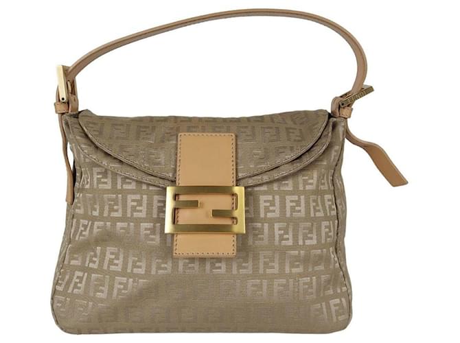 Handbag Fendi Mamma Zucchino Beige Cloth  ref.805911