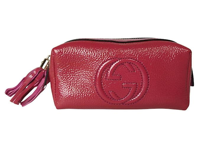 Gucci Soho patent leather clutch bag Pink  ref.805952