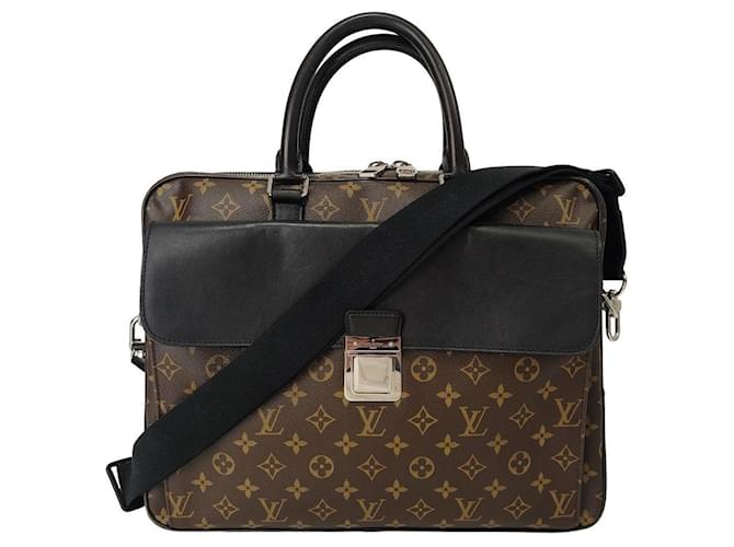 Louis Vuitton Macassar Soft monogram business bag Brown Cloth ref.805976 -  Joli Closet