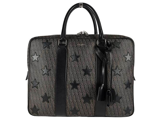 Yves Saint Laurent unisex work handbag Black Cloth  ref.806027