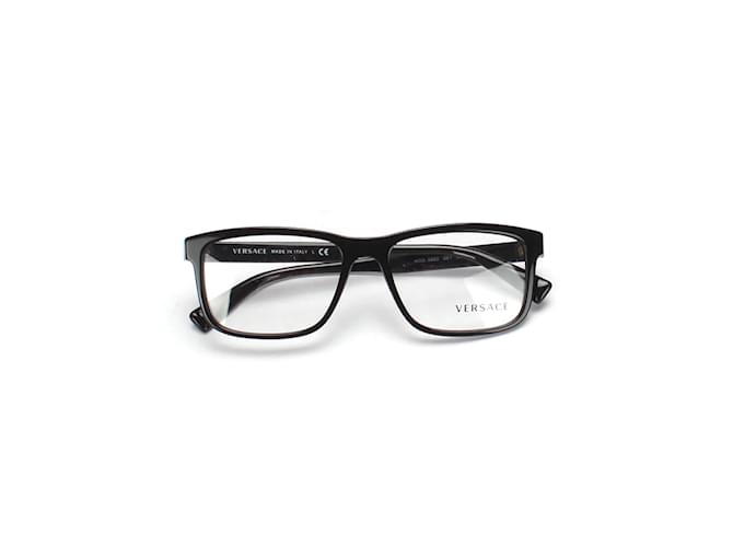 Versace Armação Óculos Óculos De Plástico 3253 Em uma boa condição Preto  ref.806089