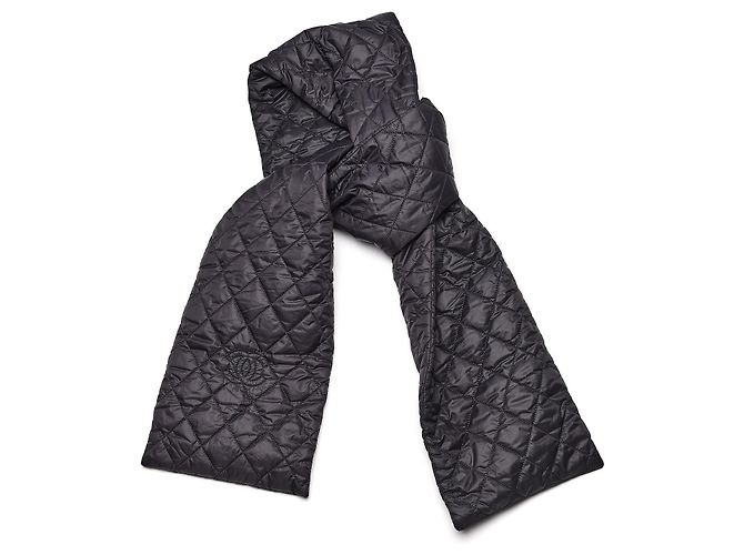 Cambon Chanel sciarpe Nero Nylon
