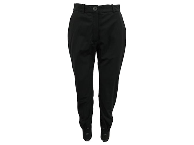 JW Anderson Black Pants with Buttons at the Bottom Viscose Cellulose fibre  ref.806445