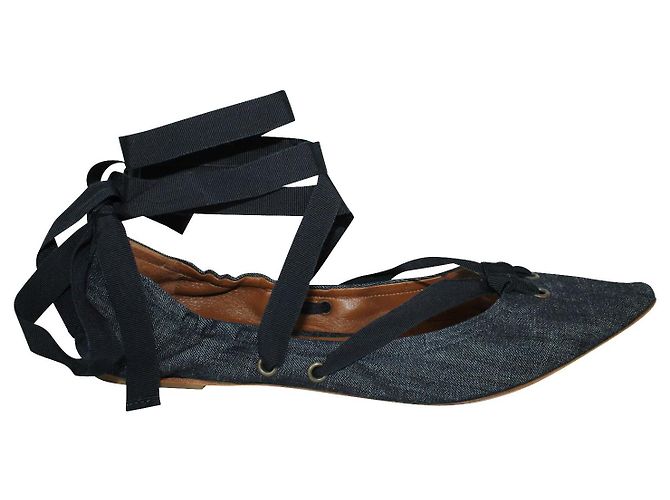 Tomas maier Denim Pointed Toe Flats