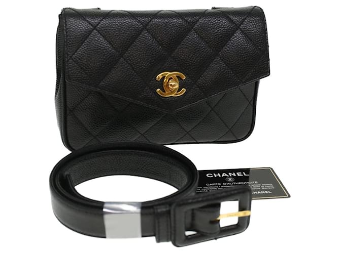 Chanel caviar best sale waist bag