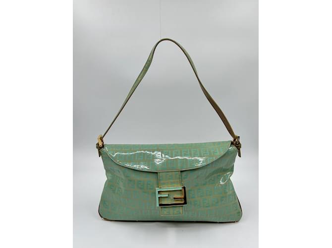 Green Vinyl Leather Fendi Handbag  ref.806725