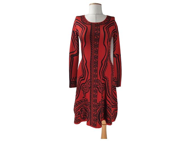 Vestido Etro de Lã e Elastano Multicor